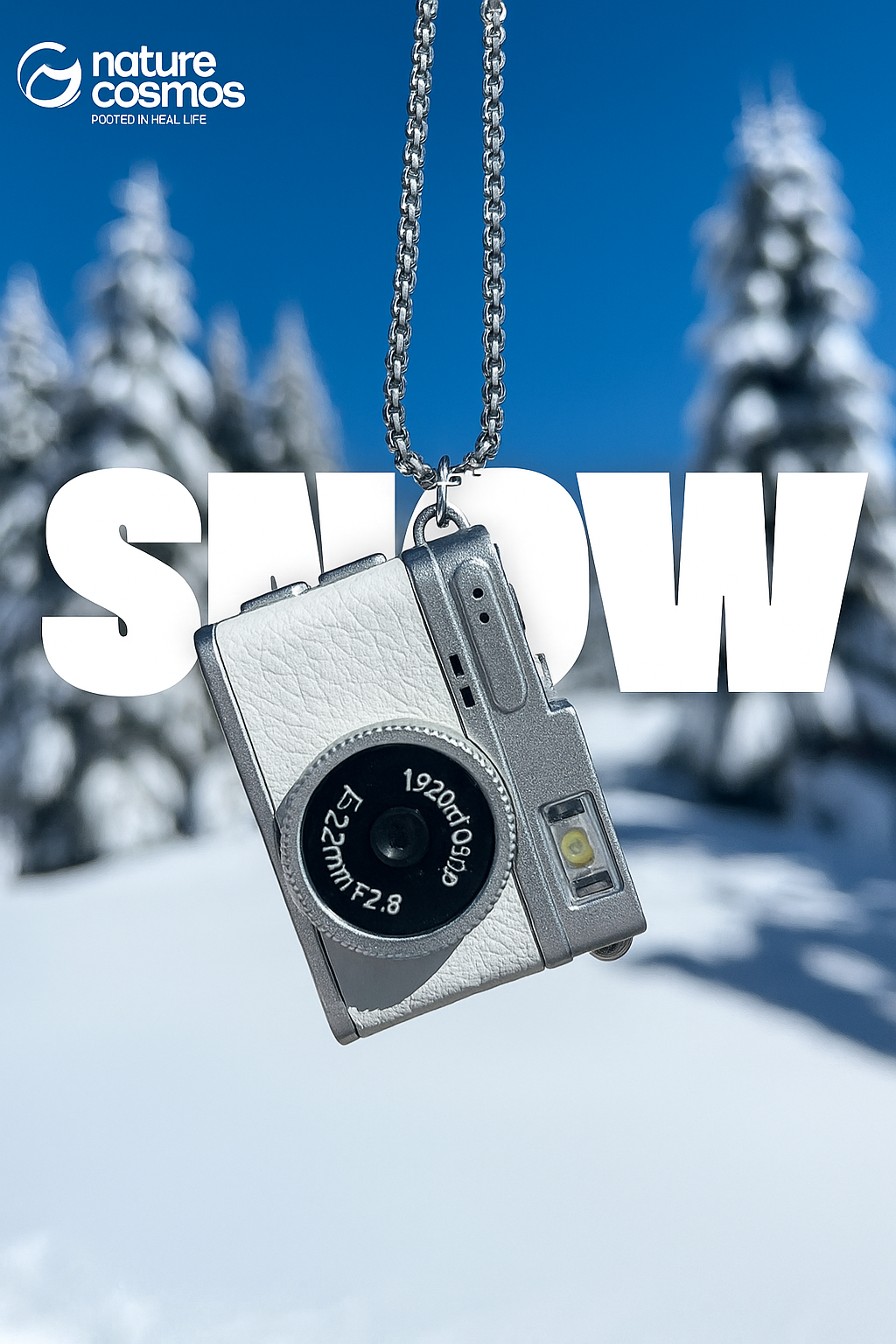 "Snow" Mini Necklace Camera 1080p (white)