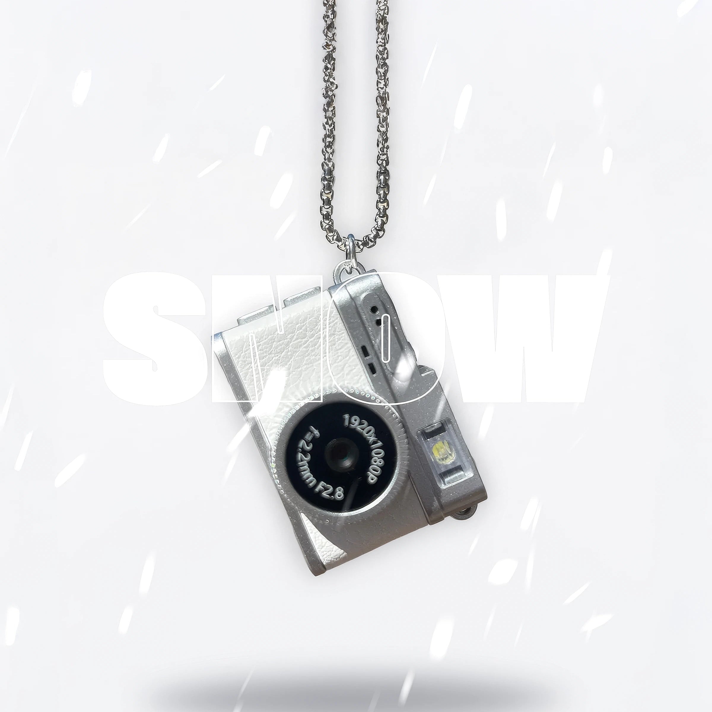 "Snow" Mini Necklace Camera - White