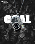 mini fotocamera naturecosmos collana e portachiavi, nera