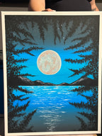 SEA MOONLIGHT | Handmade Drawing | Painted by Sole (Switzerland)
