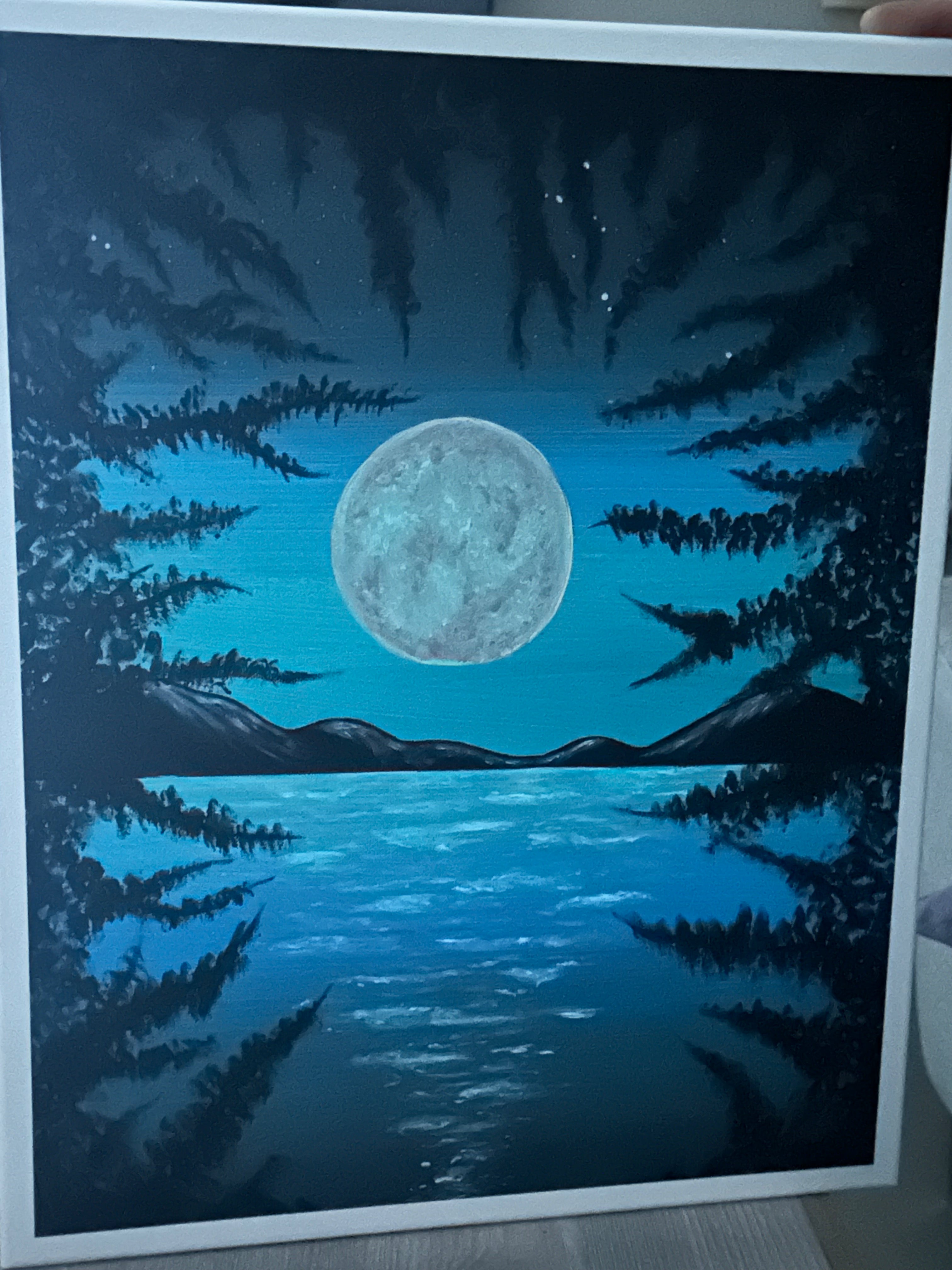 SEA MOONLIGHT | Handmade Drawing | Painted by Sole (Switzerland)