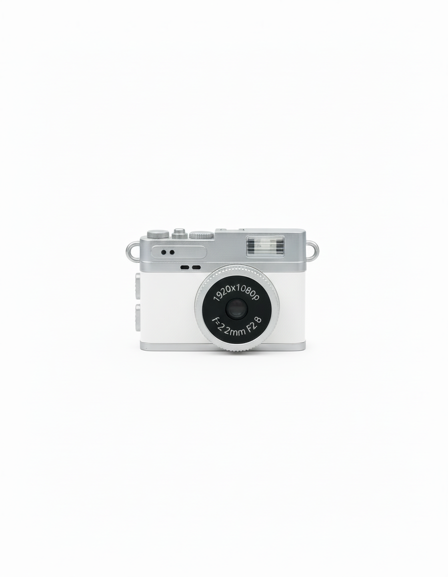 Bianco "Neve" mini fotocamera naturecosmos bianca collana