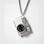 mini fotocamera naturecosmos bianca collana Bianco "Neve"