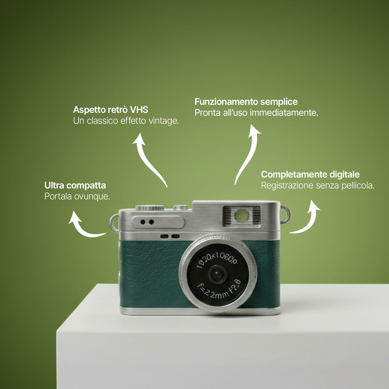 mini fotocamera naturecosmos infografica verde