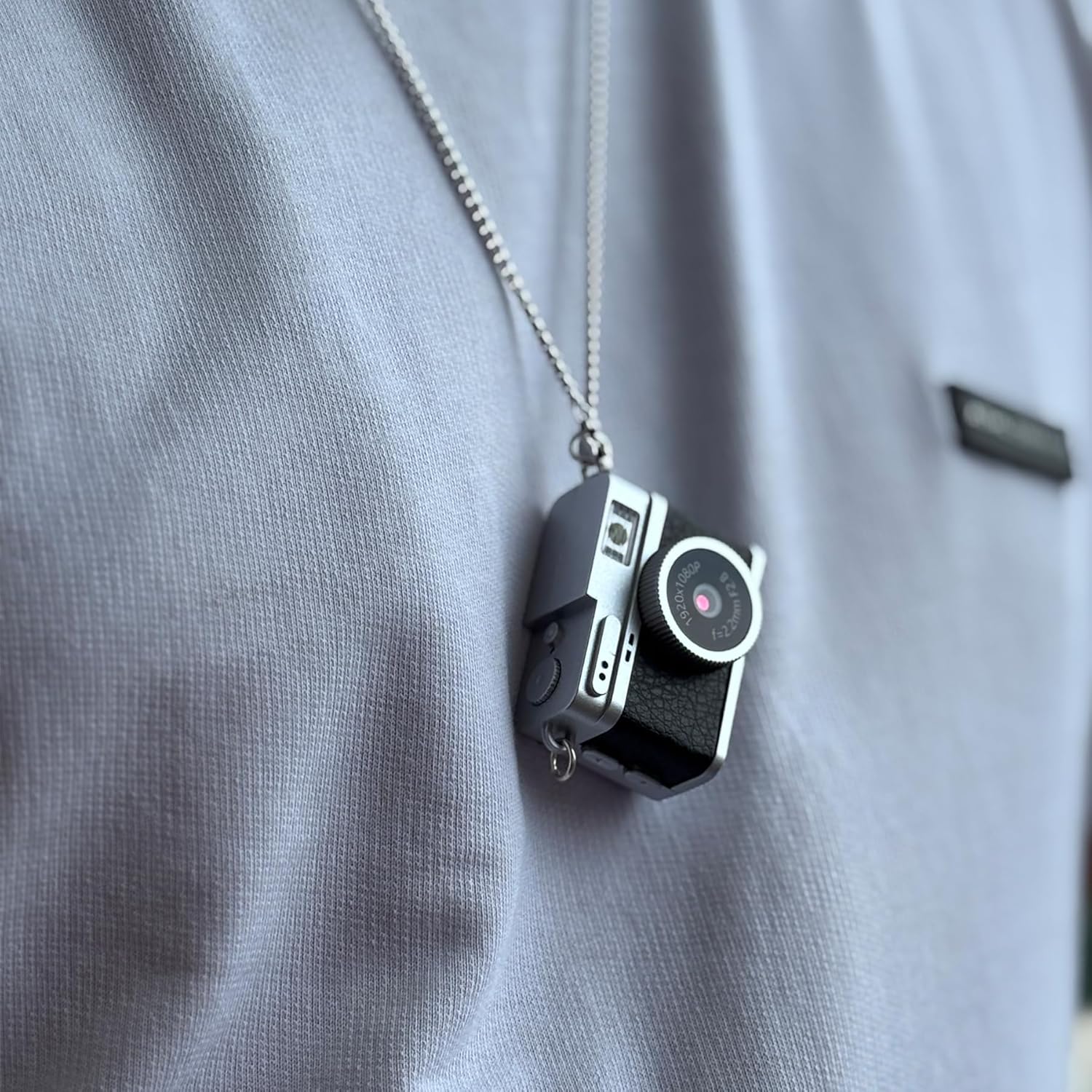 mini fotocamera naturecosmos Nero "Carbone" collana