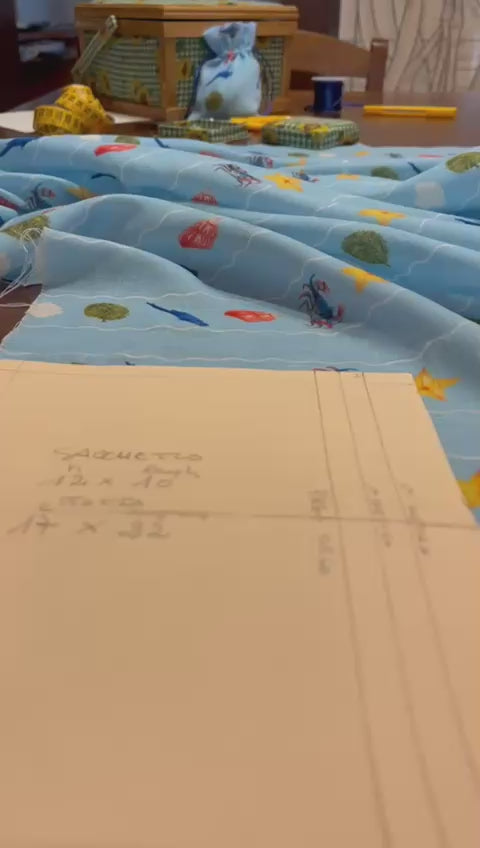 Handmade "Parrot" Pouch Blue - Made in Italy