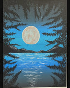 SEA MOONLIGHT | Handmade Drawing | Painted by Sole (Switzerland)