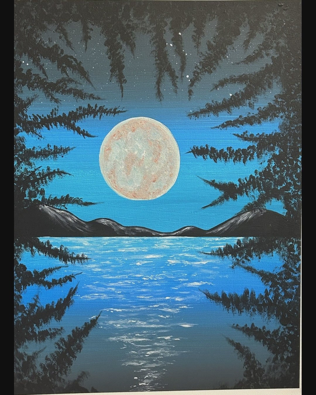 SEA MOONLIGHT | Handmade Drawing | Painted by Sole (Switzerland)