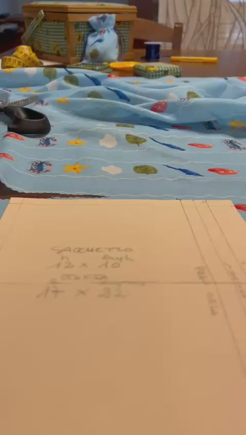 Handmade "Parrot" Pouch Blue - Made in Italy